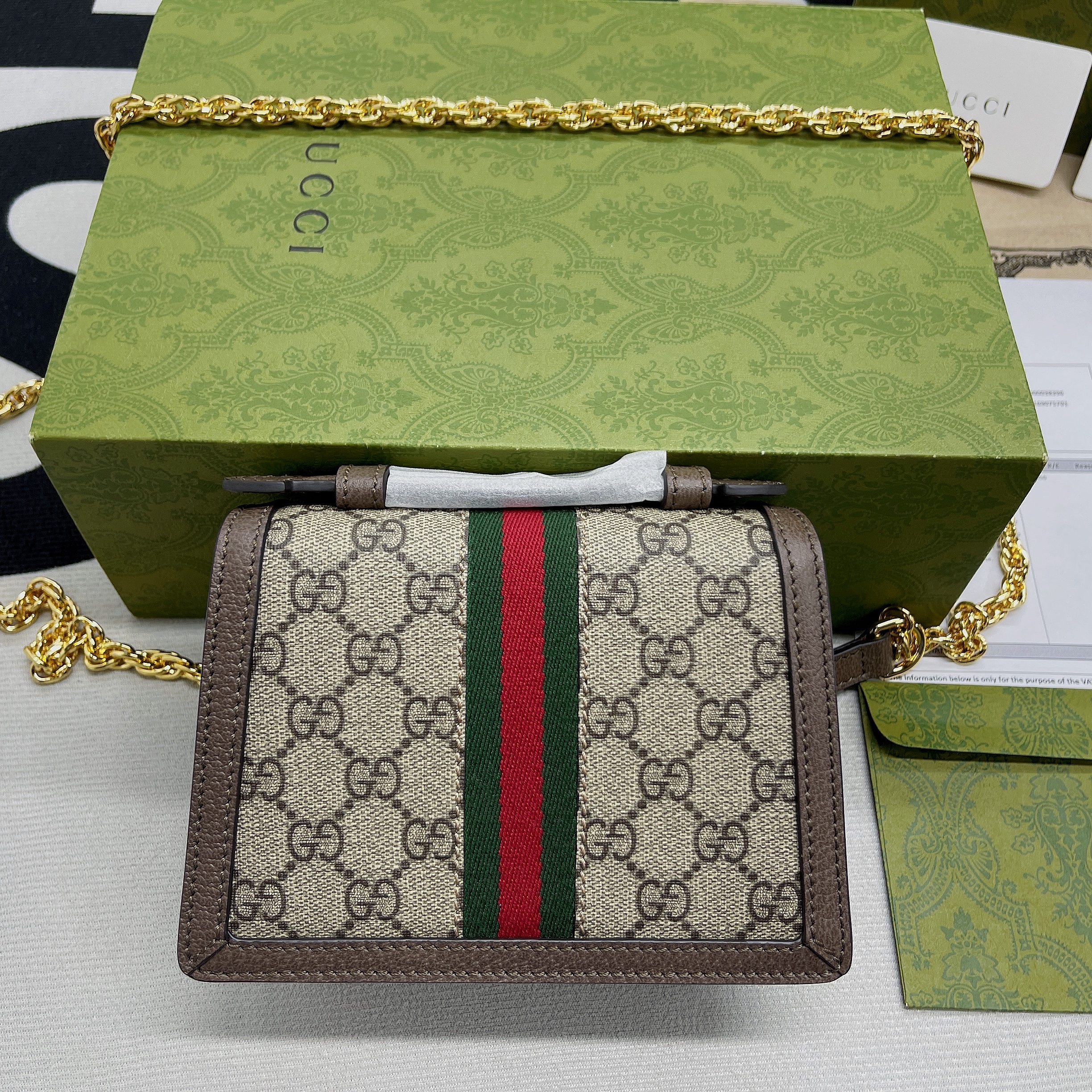 Gucci Ophidia GG Mini Shoulder Bag Beige For Women, Women’s Bags 6.9in/18cm GG 696180 96IWG 8745
