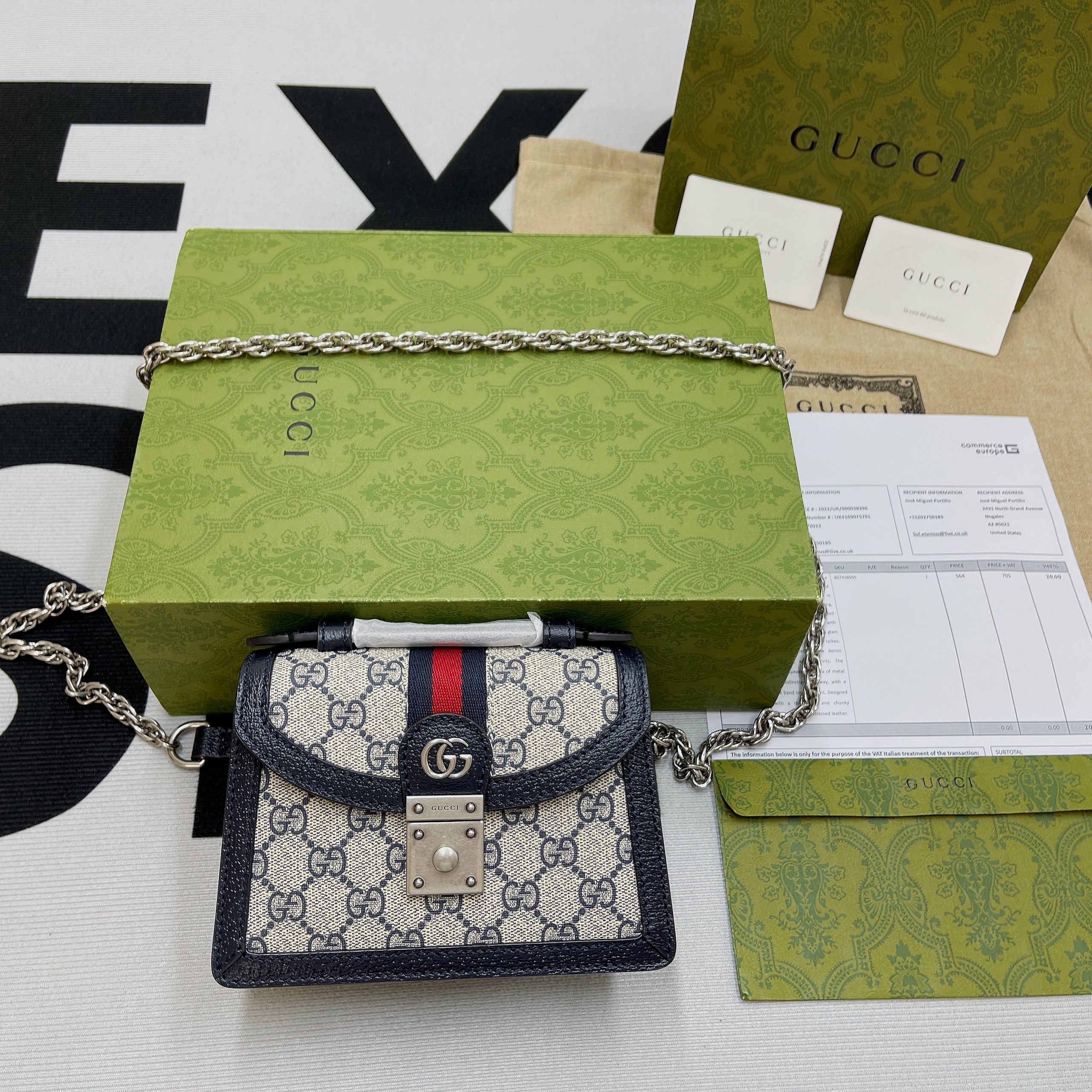 Gucci Ophidia GG Mini Shoulder Bag Beige For Women, Women’s Bags 6.9in/18cm GG