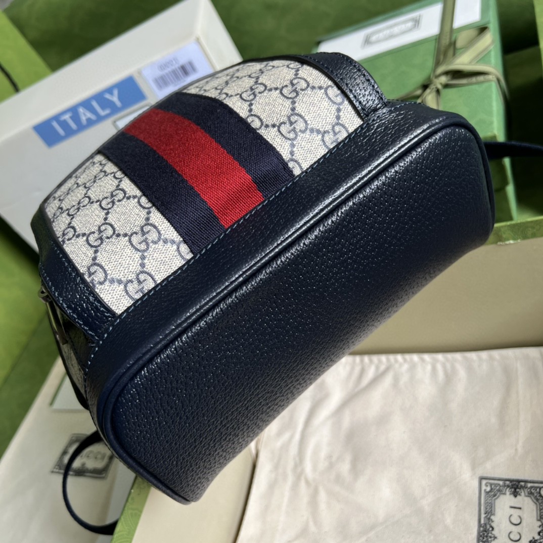 Gucci Ophidia GG Small Backpack Beige And Blue GG Supreme Canvas For Women 11.5in/29cm Beige