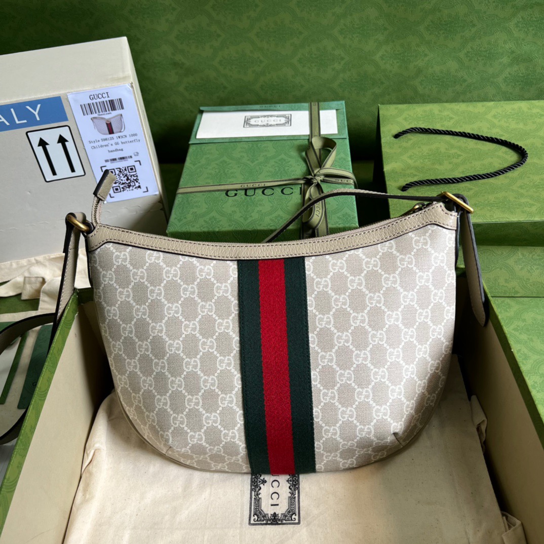 Gucci Ophidia GG Small Shoulder Bag Beige For Women, Women’s Bags 11.8in/30cm GG 598125 UULAT 9682