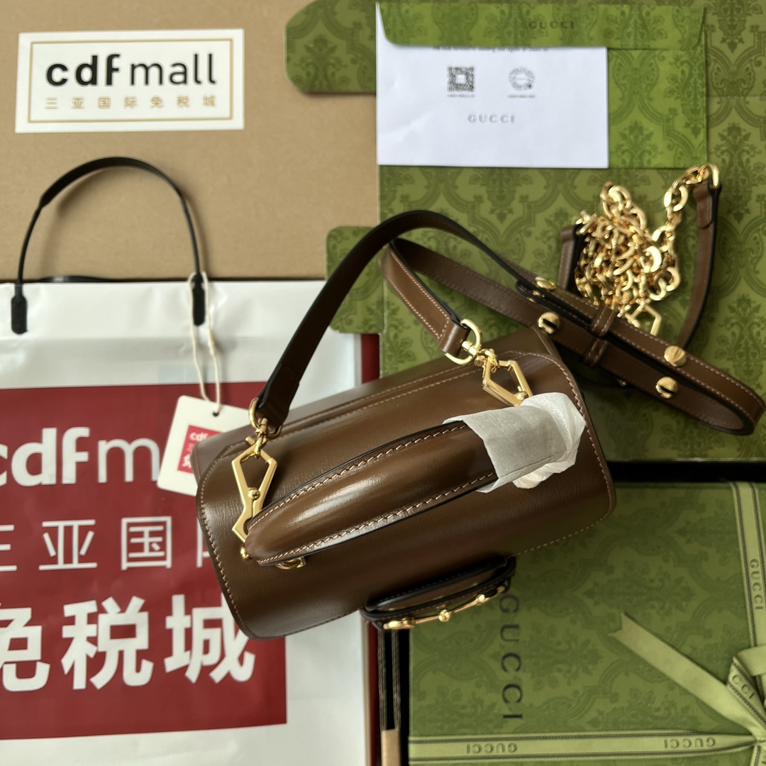 Gucci Ophidia Gucci Horsebit 1955 Mini Bag Brown For Women, Women’s Bags 8.6in/22cm GG 703848 AAA7G 2361