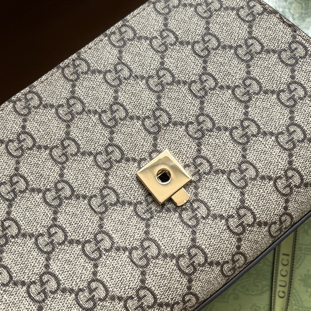Gucci Ophidia Gucci Horsebit 1955 Mini Bag Light Brown And Beige For Women, Women’s Bags 8.6in/22cm GG 703848 9AAAJ 8563