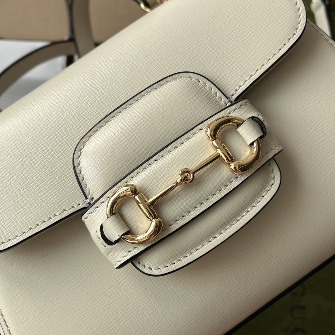 Gucci Ophidia Gucci Horsebit 1955 Mini Bag White For Women, Women’s Bags 8.6in/22cm GG