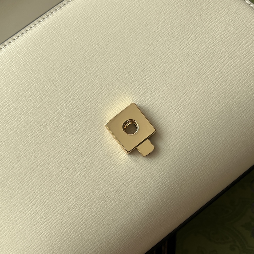 Gucci Ophidia Gucci Horsebit 1955 Mini Bag White For Women, Women’s Bags 8.6in/22cm GG