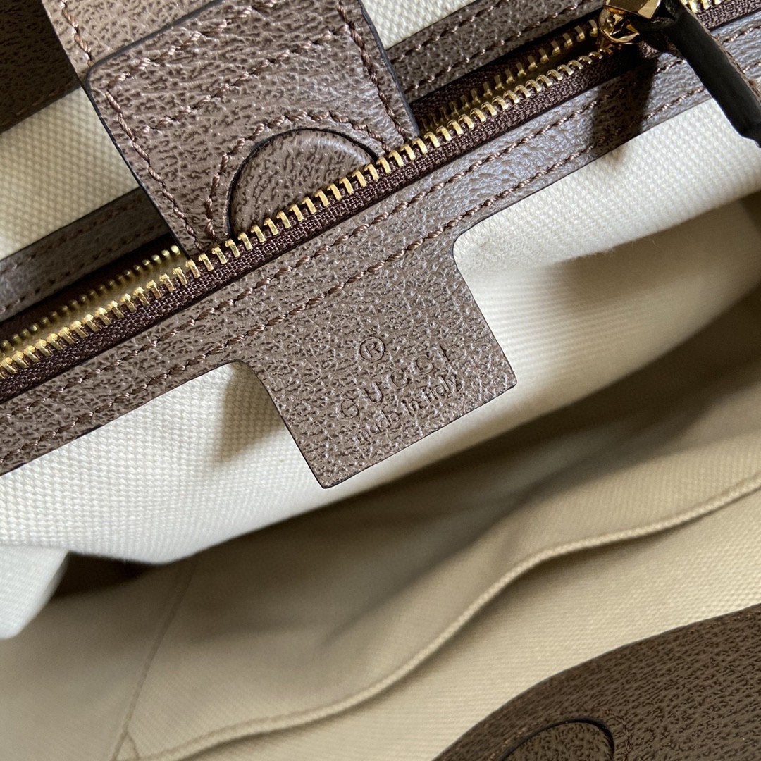 Gucci Ophidia Jumbo GG Medium Tote Camel And Ebony Jumbo Canvas For Women 15in/38cm GG
