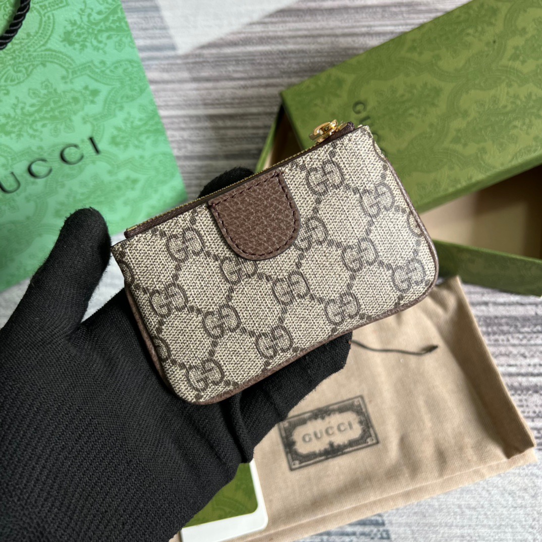 Gucci Ophidia Key Case Supreme Canvas Beige For Women? 4.9in/12.5cm 671722 96IWG 8745