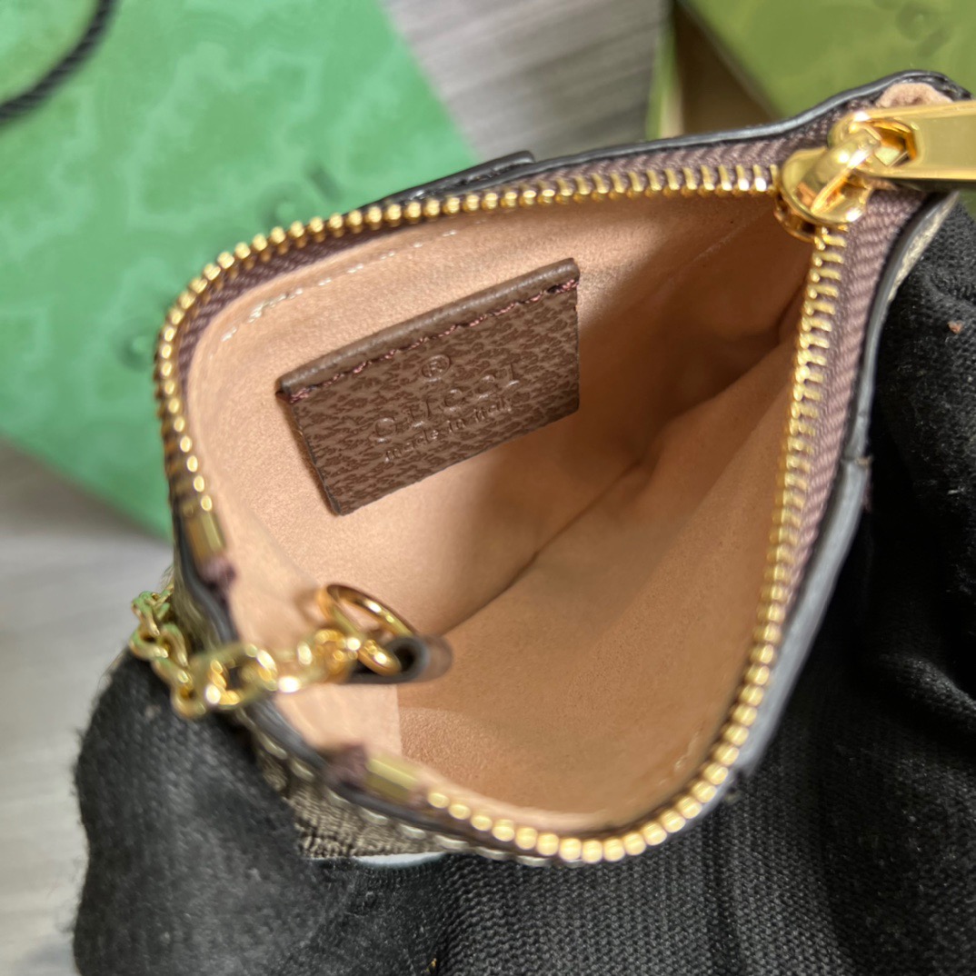 Gucci Ophidia Key Case Supreme Canvas Beige For Women? 4.9in/12.5cm 671722 96IWG 8745