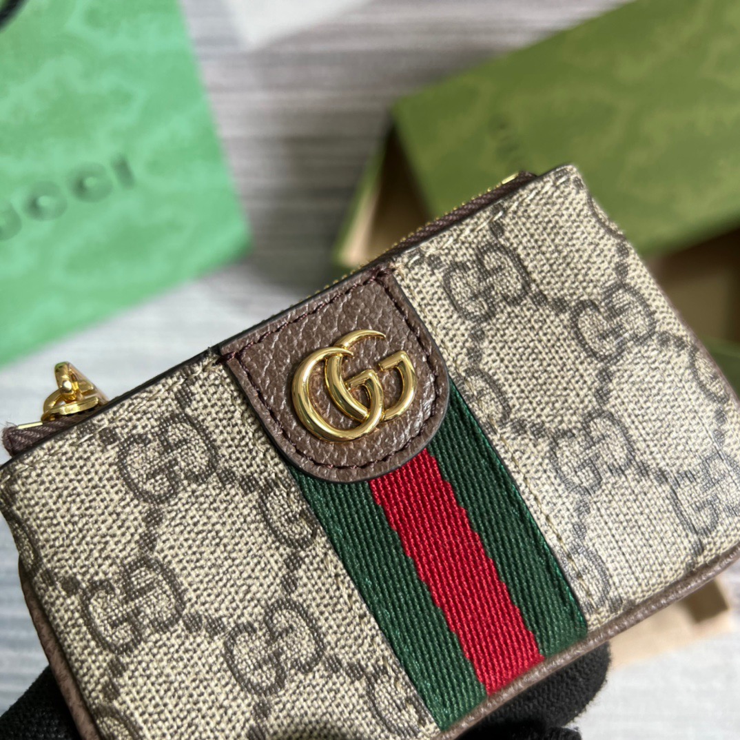 Gucci Ophidia Key Case Supreme Canvas Beige For Women? 4.9in/12.5cm 671722 96IWG 8745