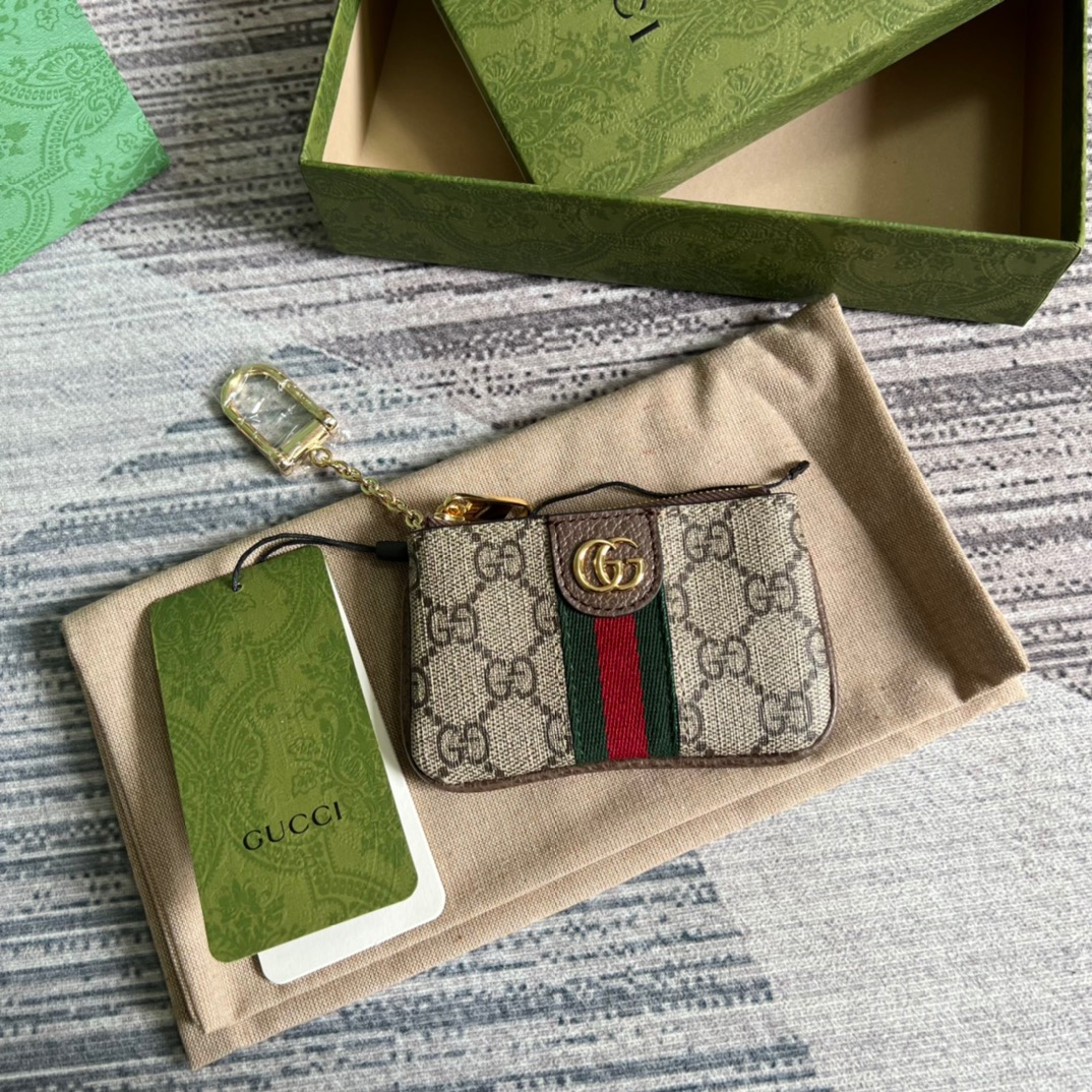 Gucci Ophidia Key Case Supreme Canvas Beige For Women? 4.9in/12.5cm 671722 96IWG 8745