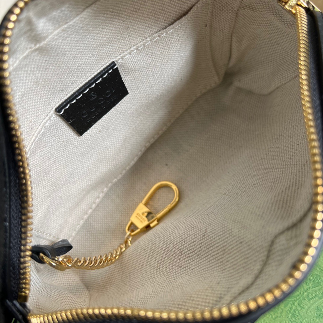 Gucci Ophidia Mini GG Bag Black And Ivory GG Denim Jacquard For Women  7in/17.5cm GG 517350 UN3BG 1274