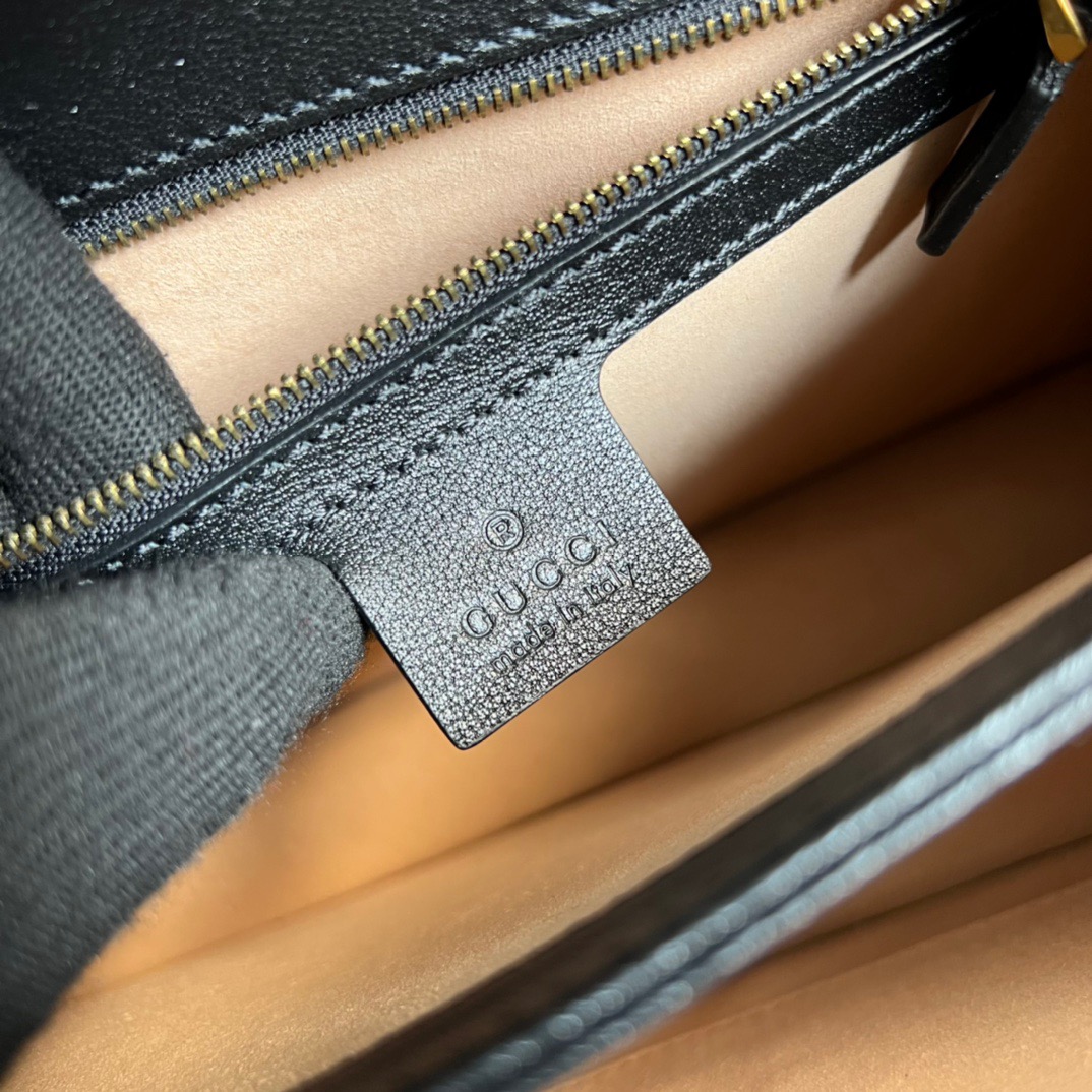 Gucci Ophidia Small GG Top Handle Bag Balck For Women, Women’s Bags 9.8in/25cm GG