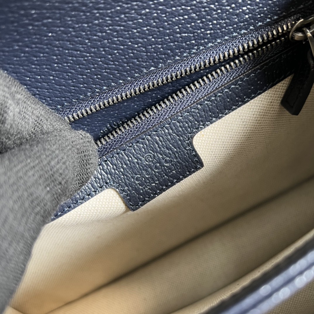 Gucci Ophidia Small Top Handle Bag Beige And Blue GG Supreme Canvas  For Women 10in/25cm 651055 96IWN 4076