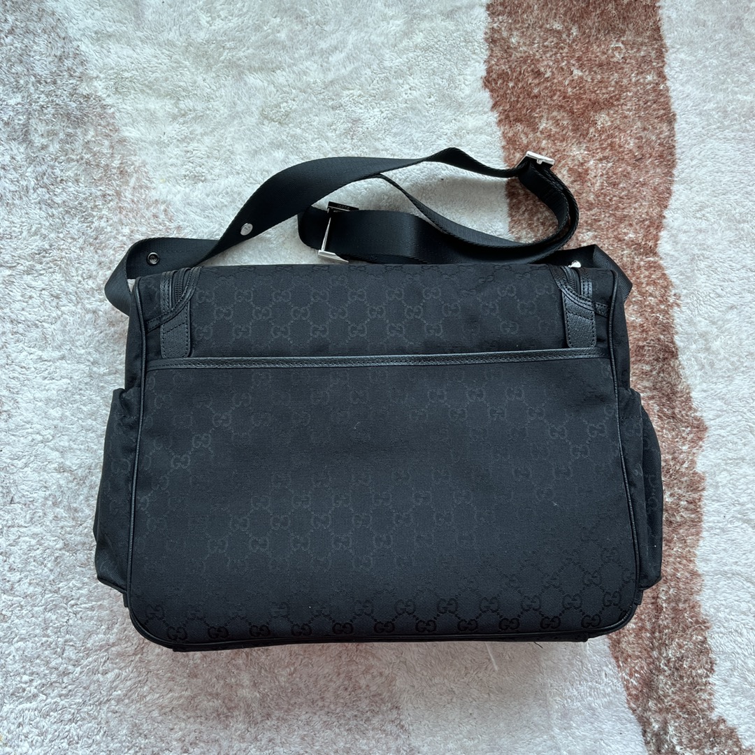 Gucci Original GG Baby Changing Bag Black For Women, Women’s Bags 16.9in/43cm GG
