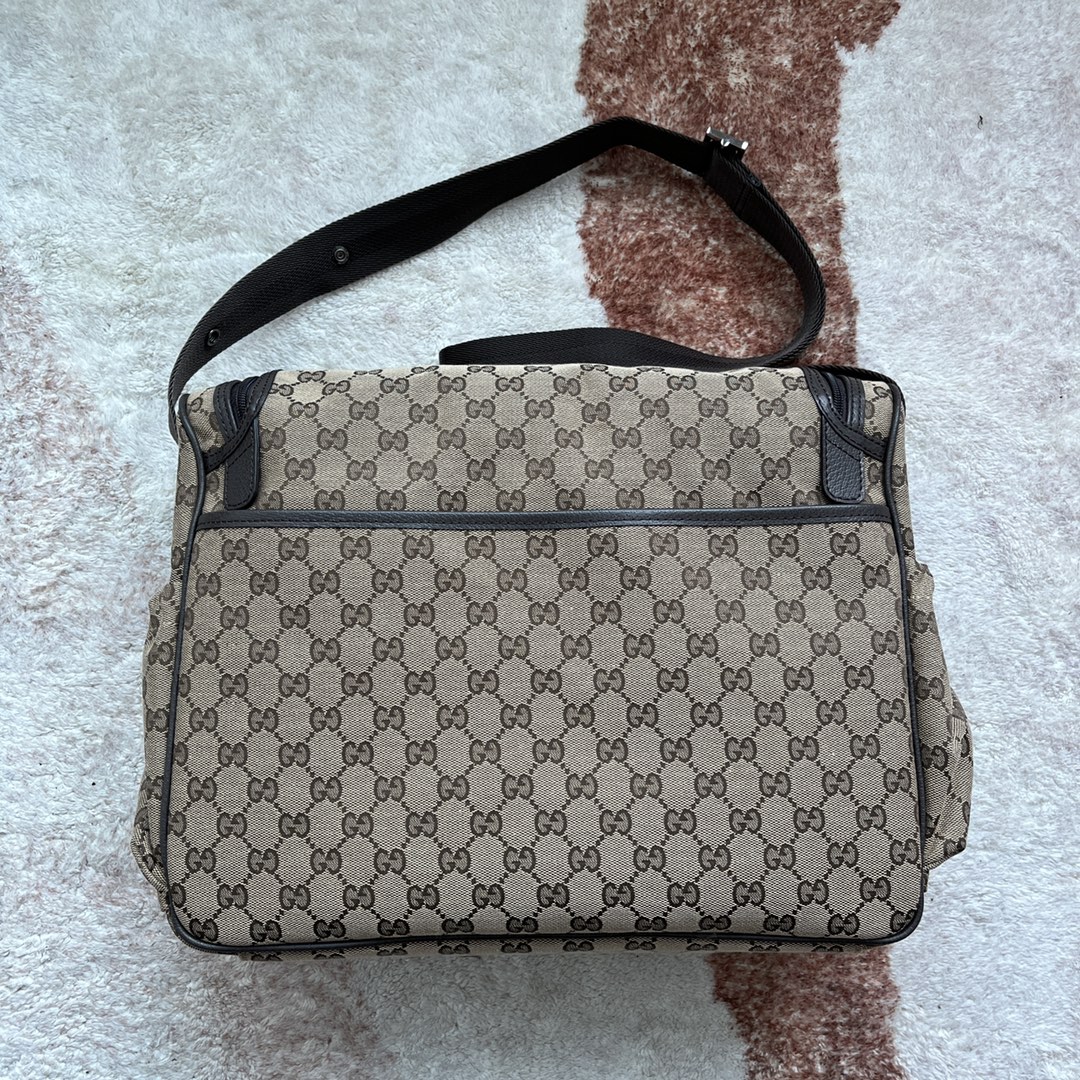Gucci Original GG Baby Changing Bag Brown For Women, Women’s Bags 16.9in/43cm GG