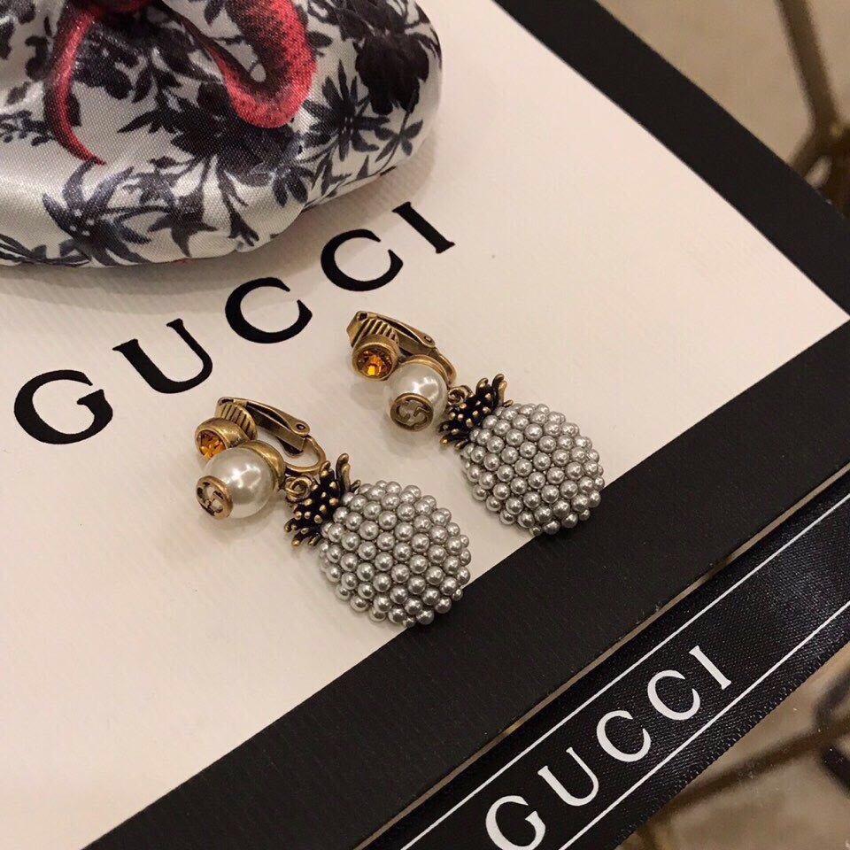Gucci Pineapple Earrings Gold For Women