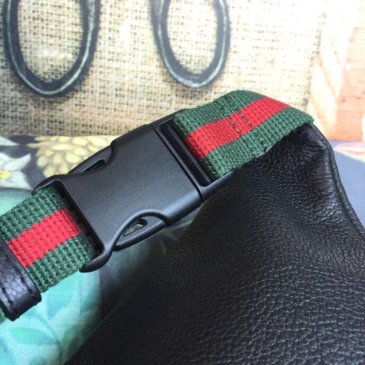 Gucci Print Waist Belt Bag Black For Women And Men 11in/27cm GG 527792