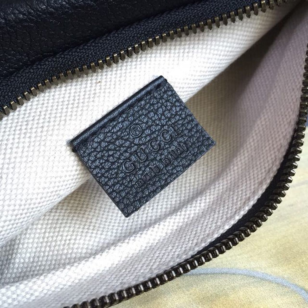 Gucci Print Waist Belt Bag Black For Women And Men 11in/27cm GG 527792