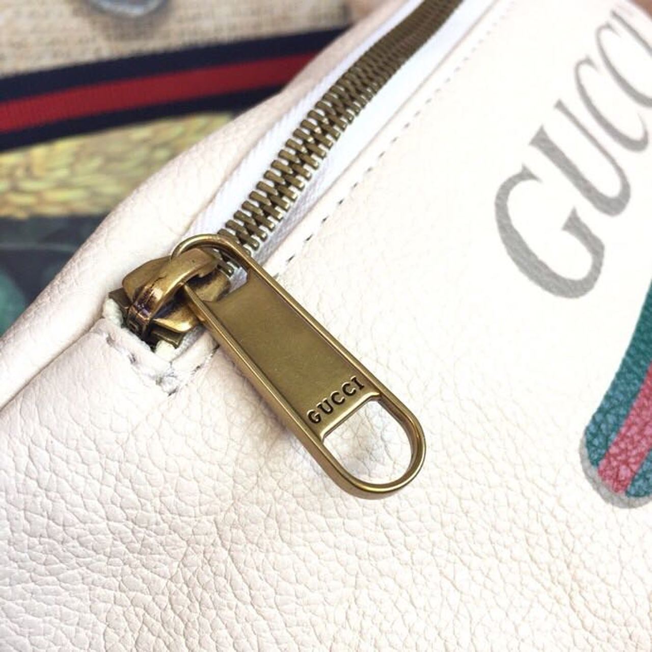 Gucci Print Waist Belt Bag White For Women And Men 11in/27cm GG 527792