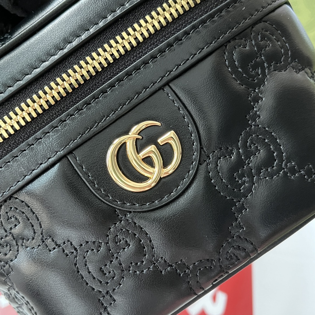 Gucci Quilted GG Mini Handbag Black For Women, Women’s Bags 6.3in/16cm GG 723770 UM8IG 1000