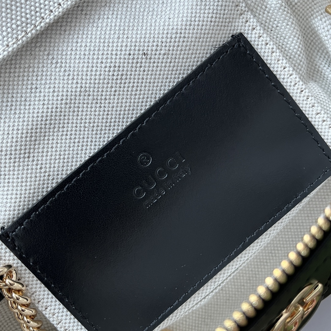 Gucci Quilted GG Mini Handbag Black For Women, Women’s Bags 6.3in/16cm GG 723770 UM8IG 1000