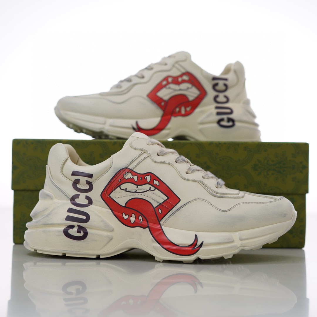 Gucci Rhyton Sneaker Cream For Men 552089 A9L00 9522