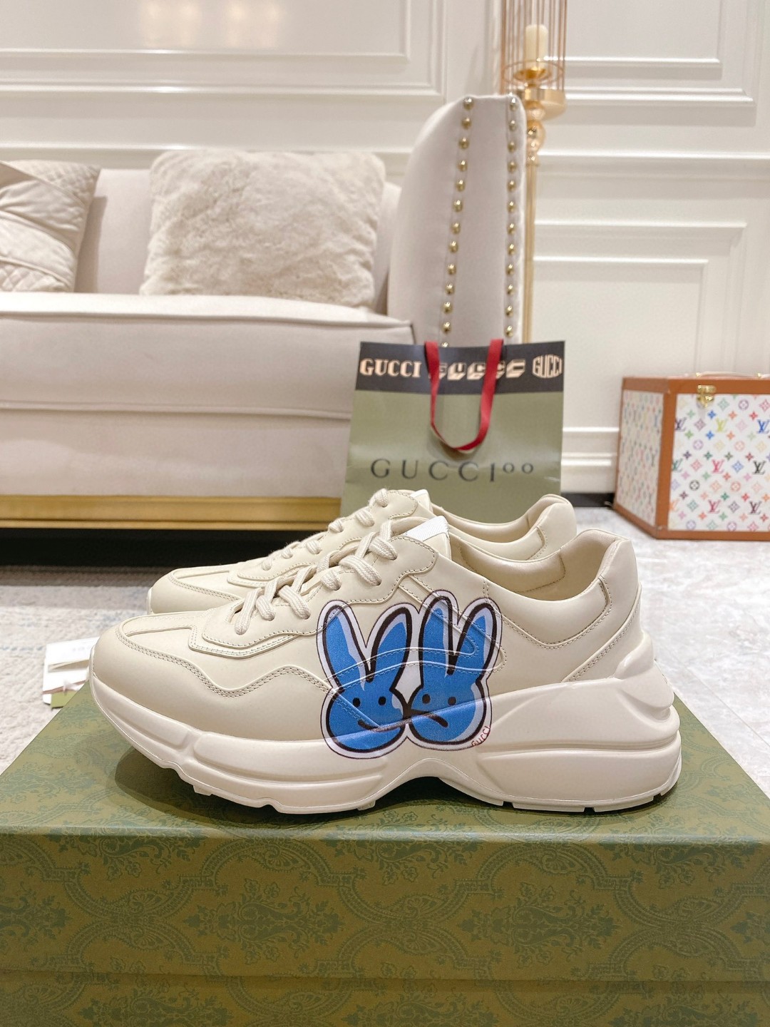 Gucci Rhyton Sneaker White For Men