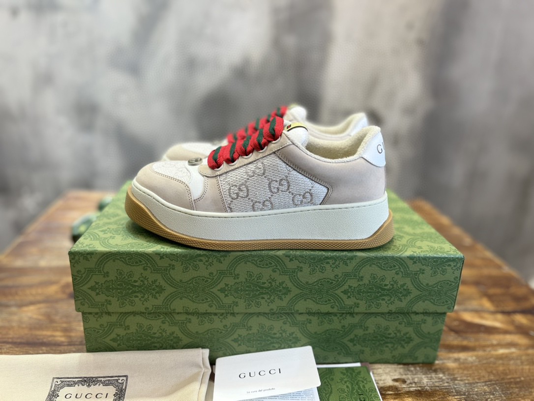 Gucci Screener GG Sneaker Grey For Men