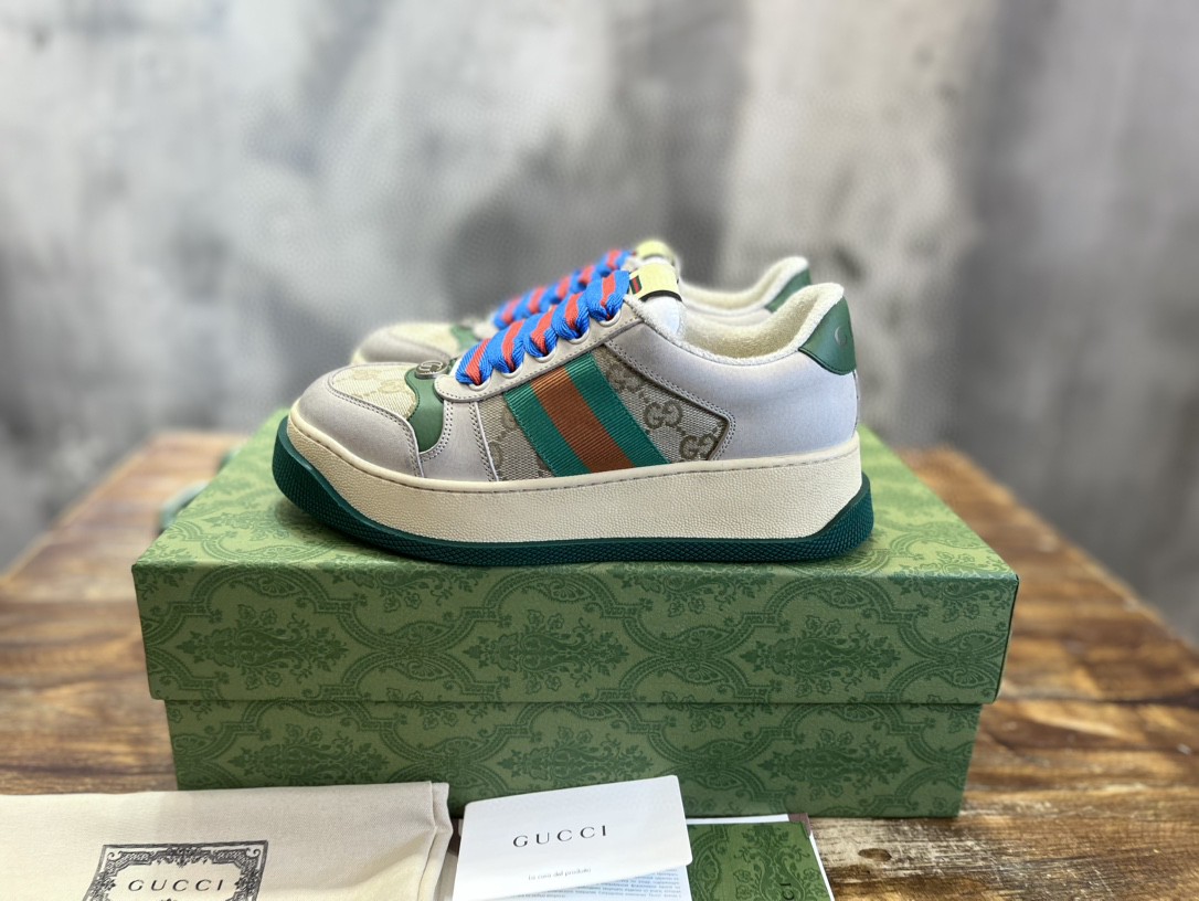 Gucci Screener GG Sneaker Grey For Men