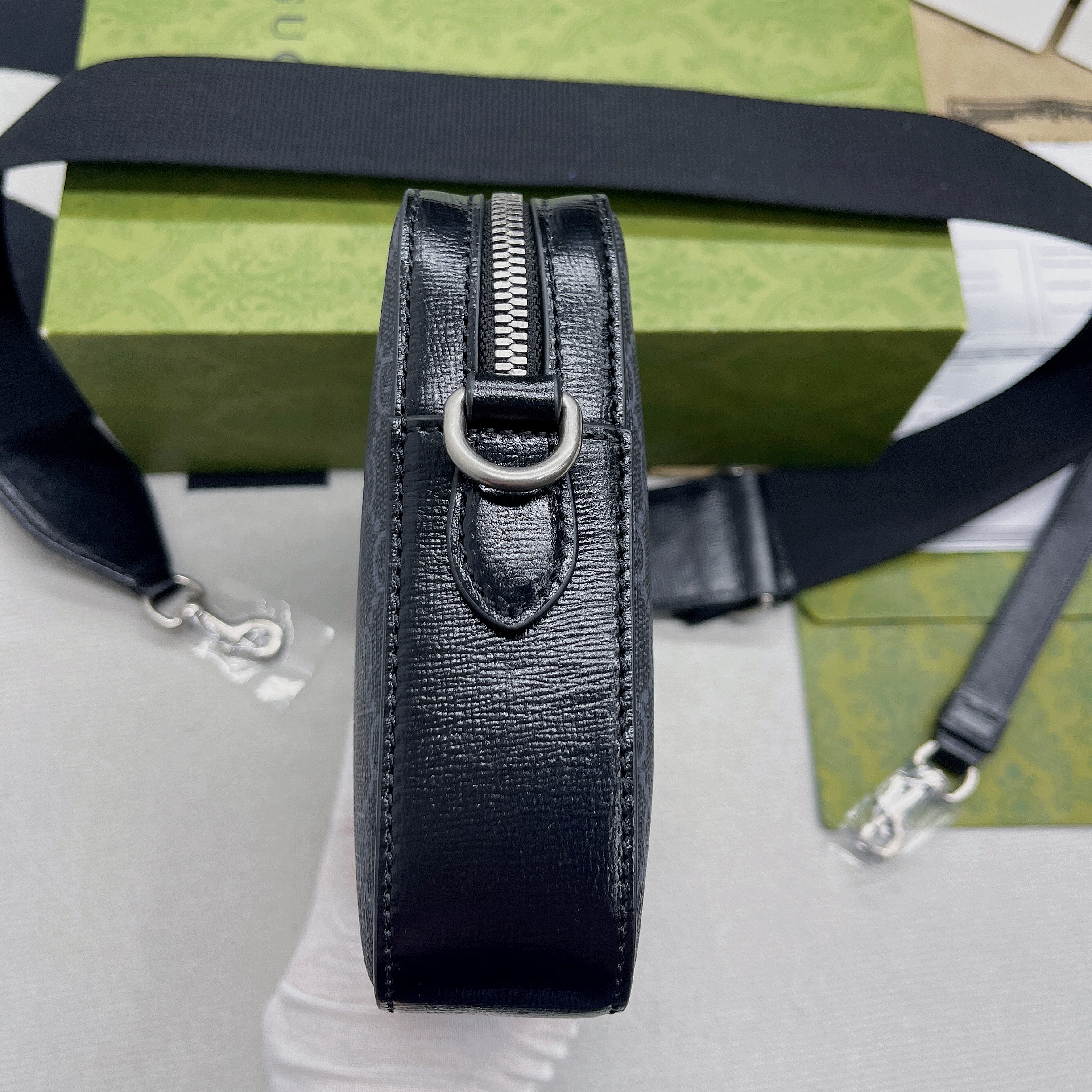 Gucci Shoulder Bag With Interlocking G Black GG Supreme Canvas For Women  9.6in/24.5cm