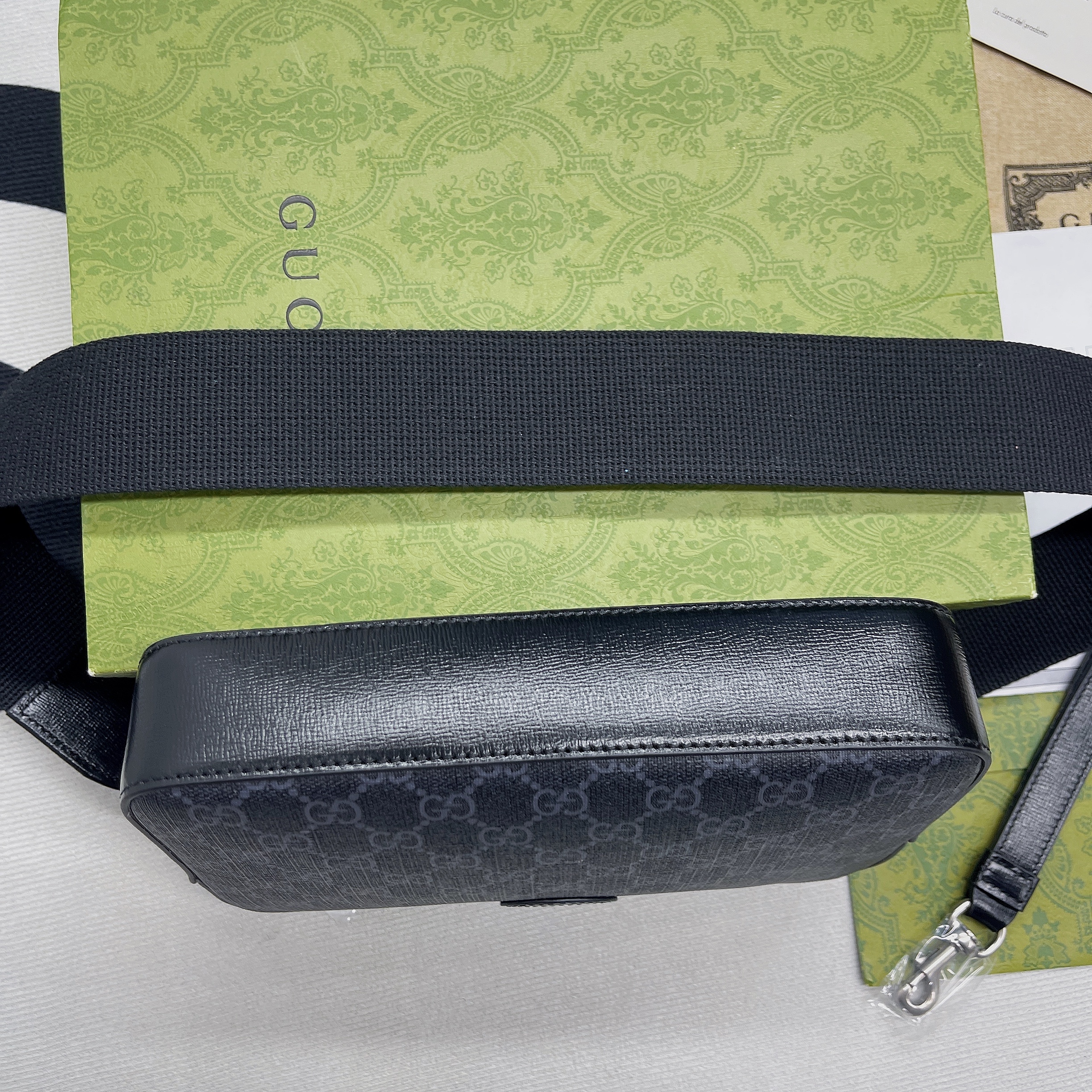 Gucci Shoulder Bag With Interlocking G Black GG Supreme Canvas For Women  9.6in/24.5cm