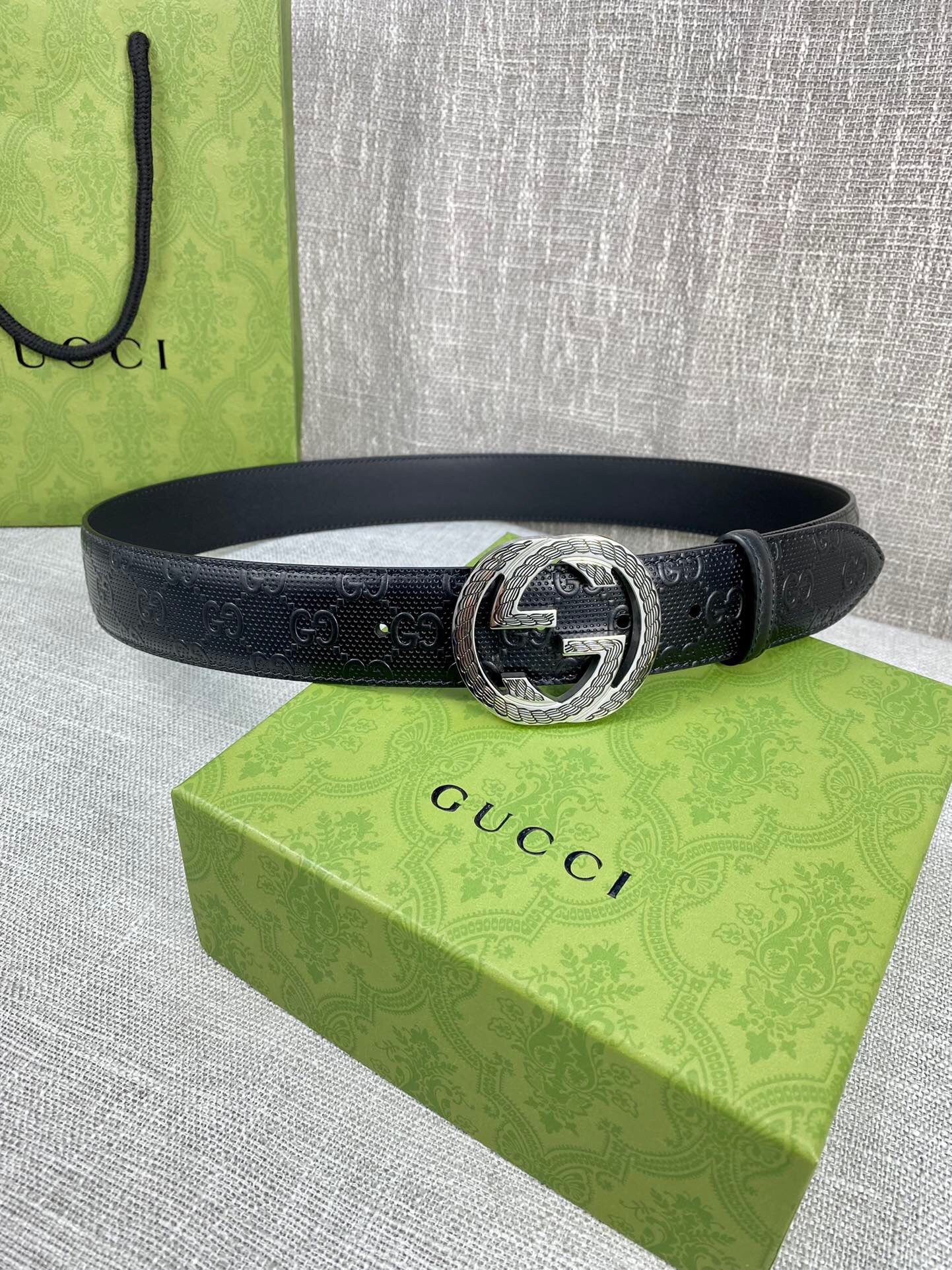 Gucci Signature Belt Black For Women, Women Belt