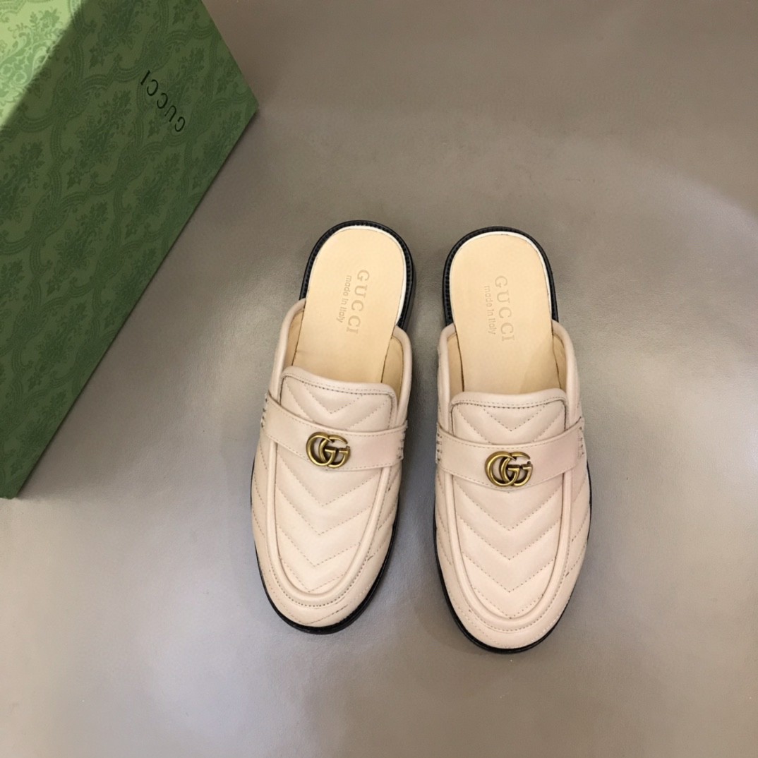 Gucci Slipper With Interlocking G Beige For Men