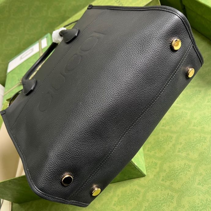 Gucci Small tote With Gucci Logo Black For Women 12.4in/31.5cm GG 674822 0E8IG 1000