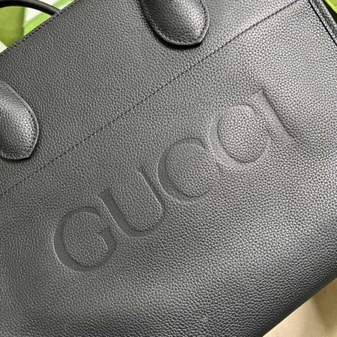 Gucci Small tote With Gucci Logo Black For Women 12.4in/31.5cm GG 674822 0E8IG 1000