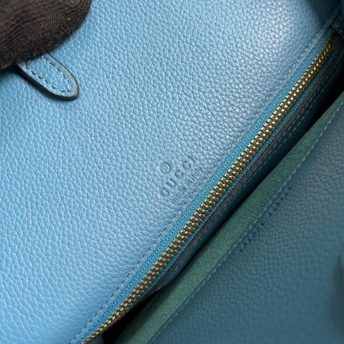 Gucci Small tote With Gucci Logo Blue For Women 12.4in/31.5cm GG 674822 0E8IG 4432