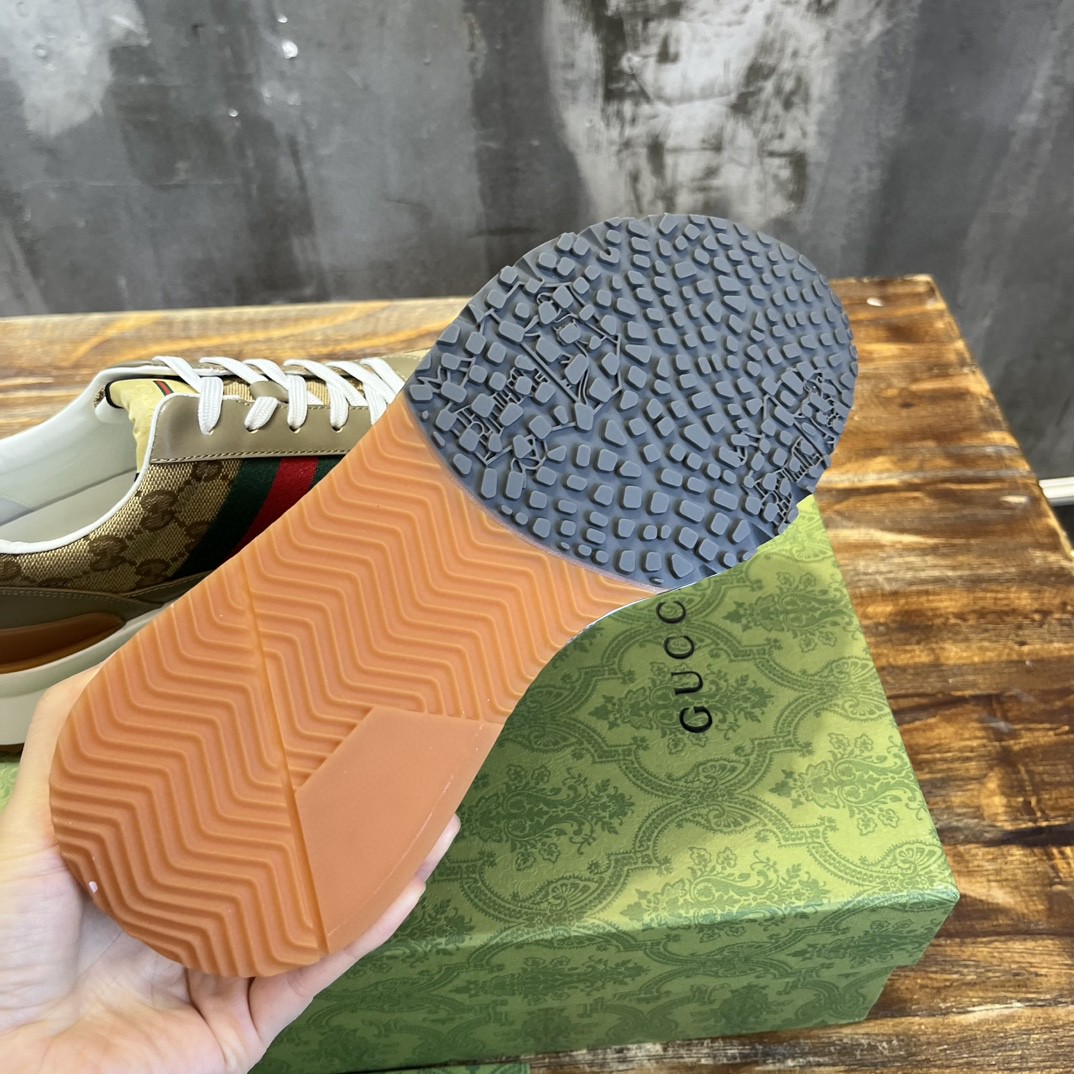 Gucci Sneaker With Web Beige For Men