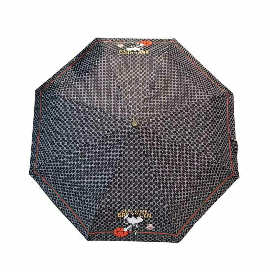 Gucci Snoopy Printed Folding Umbrella Black