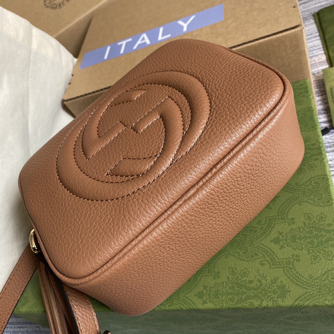 Gucci Soho Small Disco Bag Brown For Women, Women’s Bags, Shoulder And Crossbody Bags 8in/21cm GG 308364