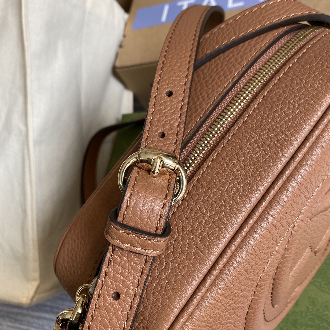 Gucci Soho Small Disco Bag Brown For Women, Women’s Bags, Shoulder And Crossbody Bags 8in/21cm GG 308364