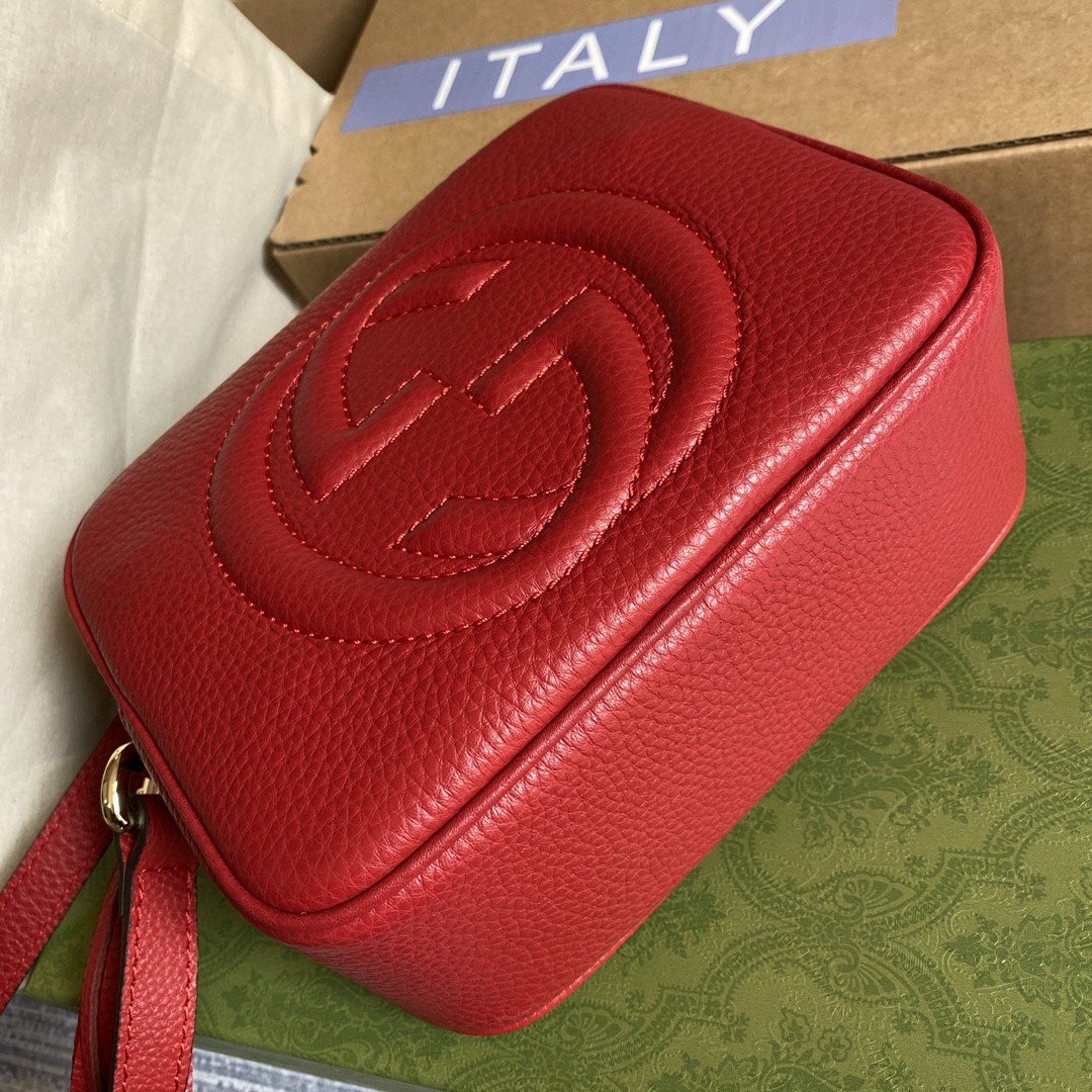 Gucci Soho Small Disco Bag Red For Women, Women’s Bags, Shoulder And Crossbody Bags 8in/21cm