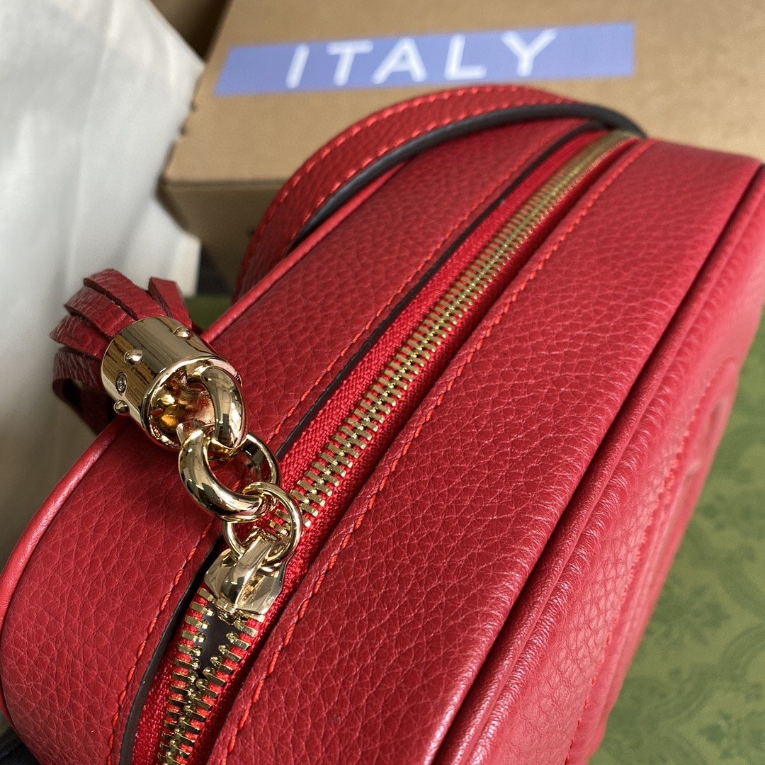 Gucci Soho Small Disco Bag Red For Women, Women’s Bags, Shoulder And Crossbody Bags 8in/21cm