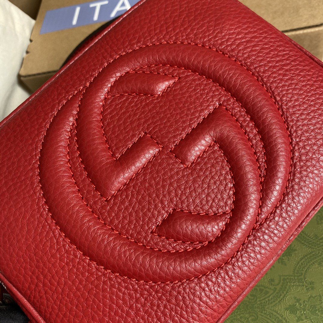 Gucci Soho Small Disco Bag Red For Women, Women’s Bags, Shoulder And Crossbody Bags 8in/21cm