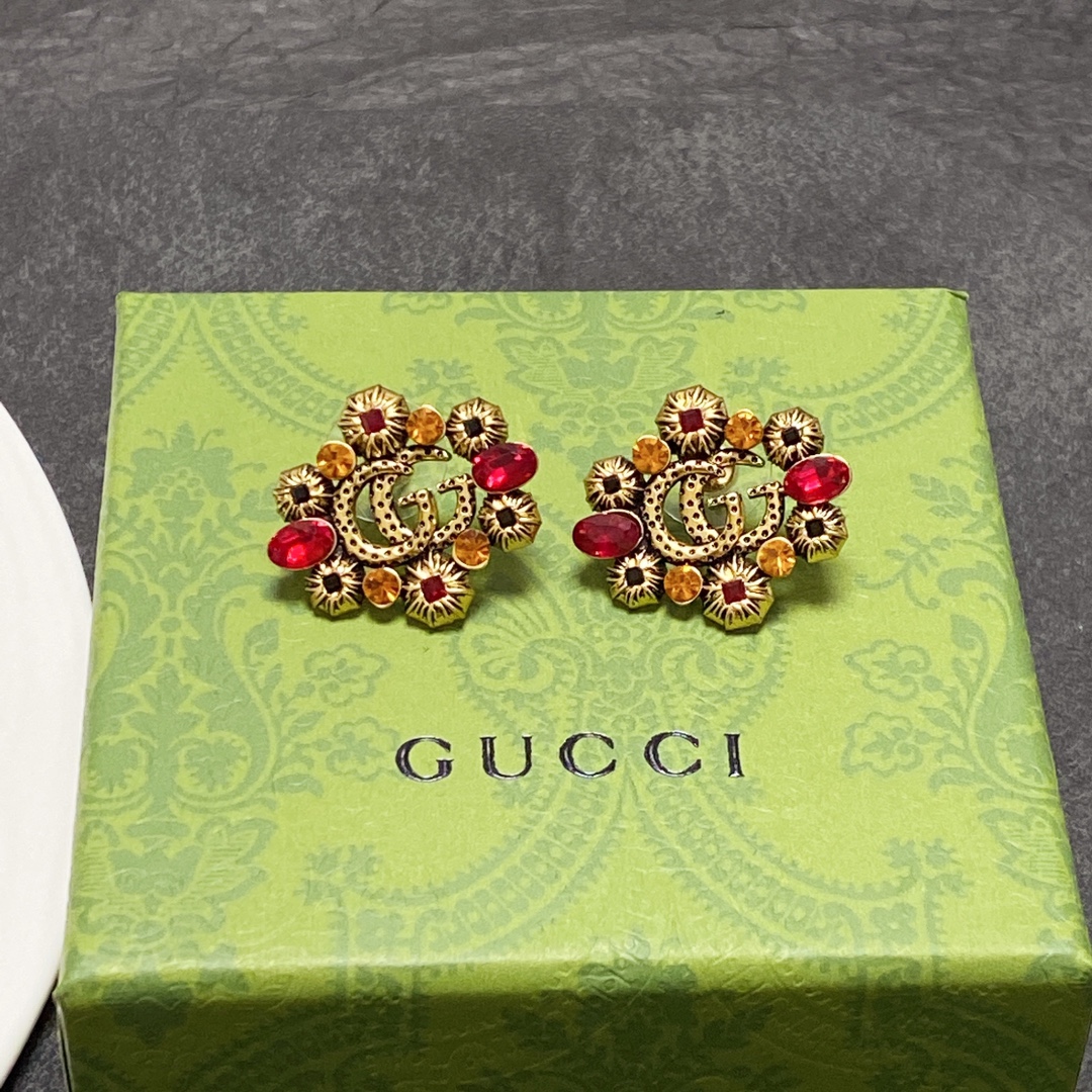 Gucci Spilla Doppia Earrings Gold For Women