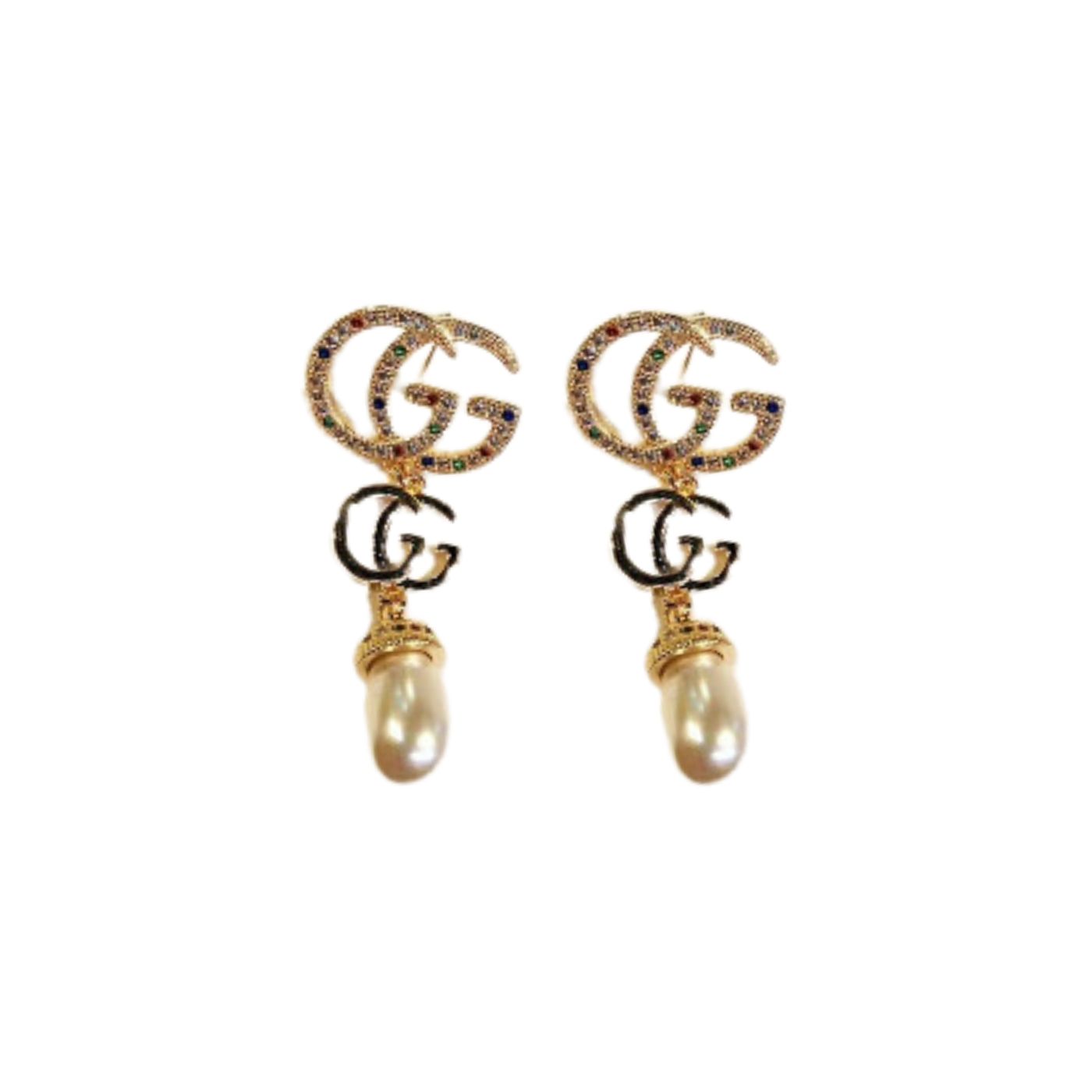 Gucci The Letter GG Frame Earrings Gold Tone For Women