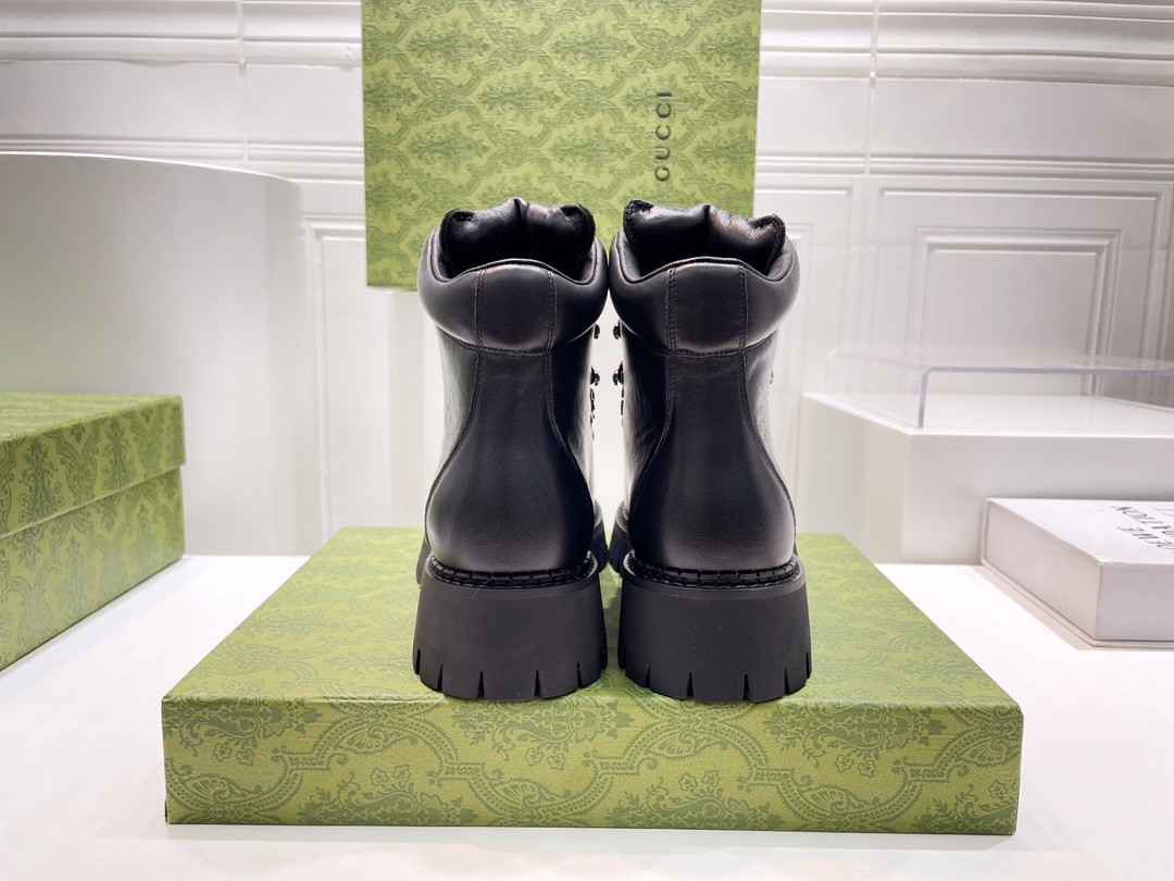 Gucci The North Face x Gucci Ankle Boot Black For Women 655401 17U10 1000