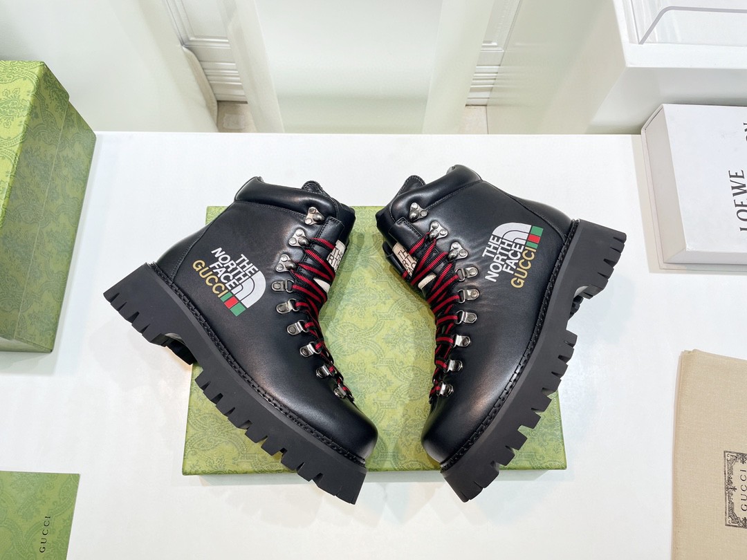 Gucci The North Face x Gucci Ankle Boot Black For Women 655401 17U10 1000