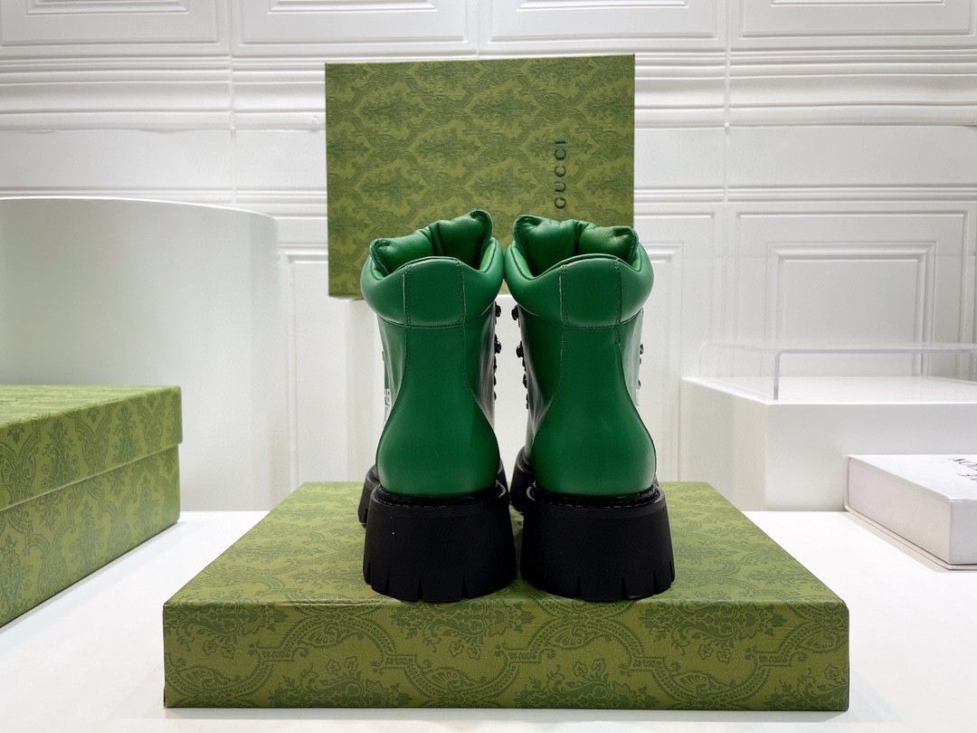 Gucci The North Face x Gucci Boot Green For Women 679913 17U10 3727