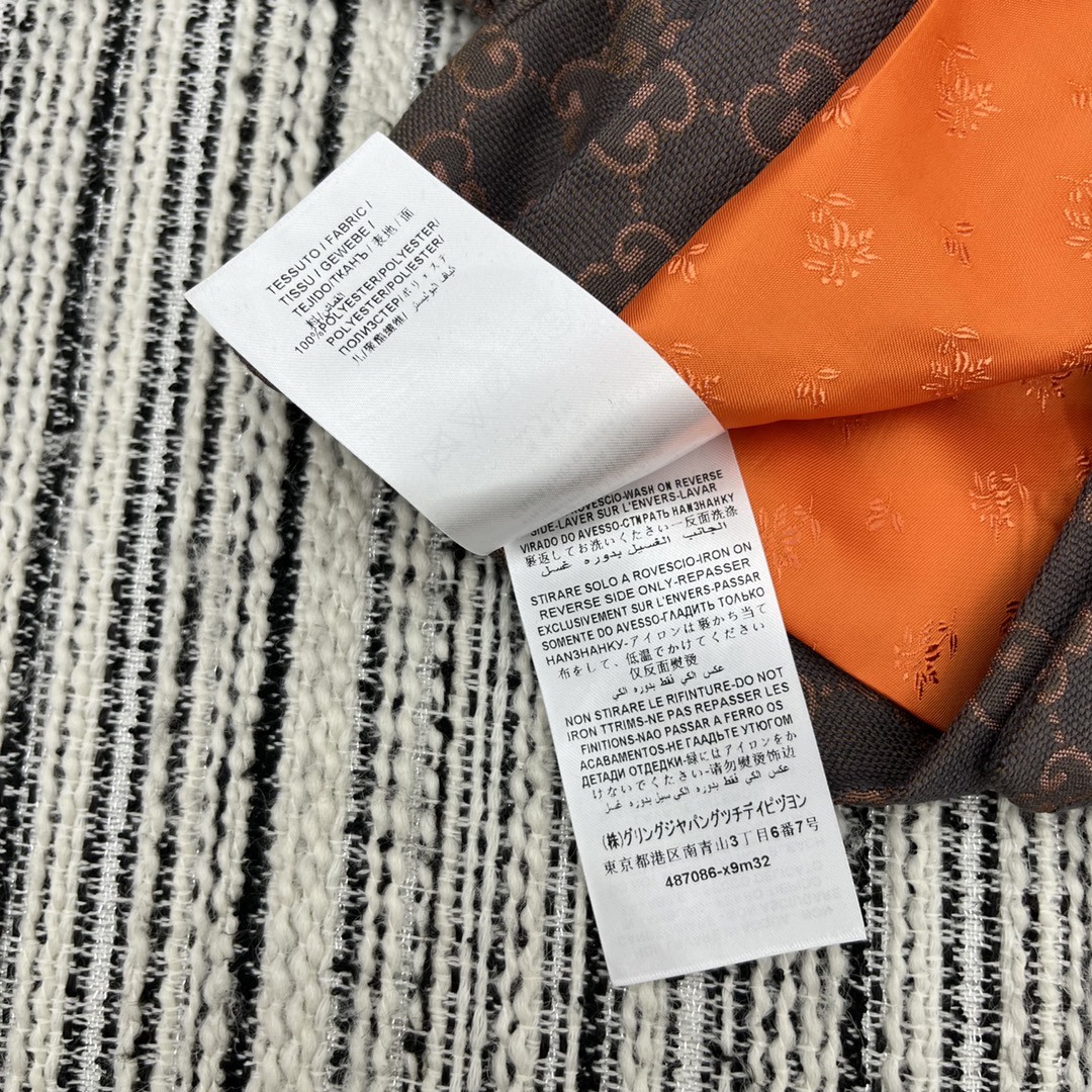 Gucci Vest Short Patterned Neck Tym Brown For Women