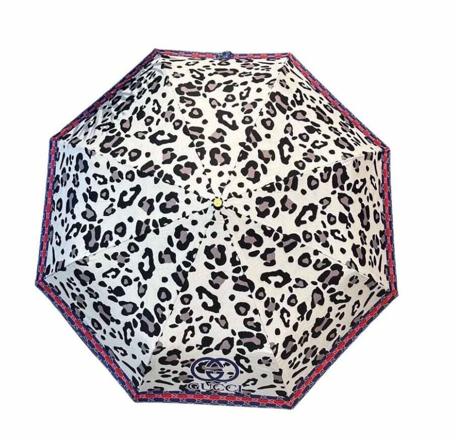 Gucci With Holes Patterns Folding Umbrella White