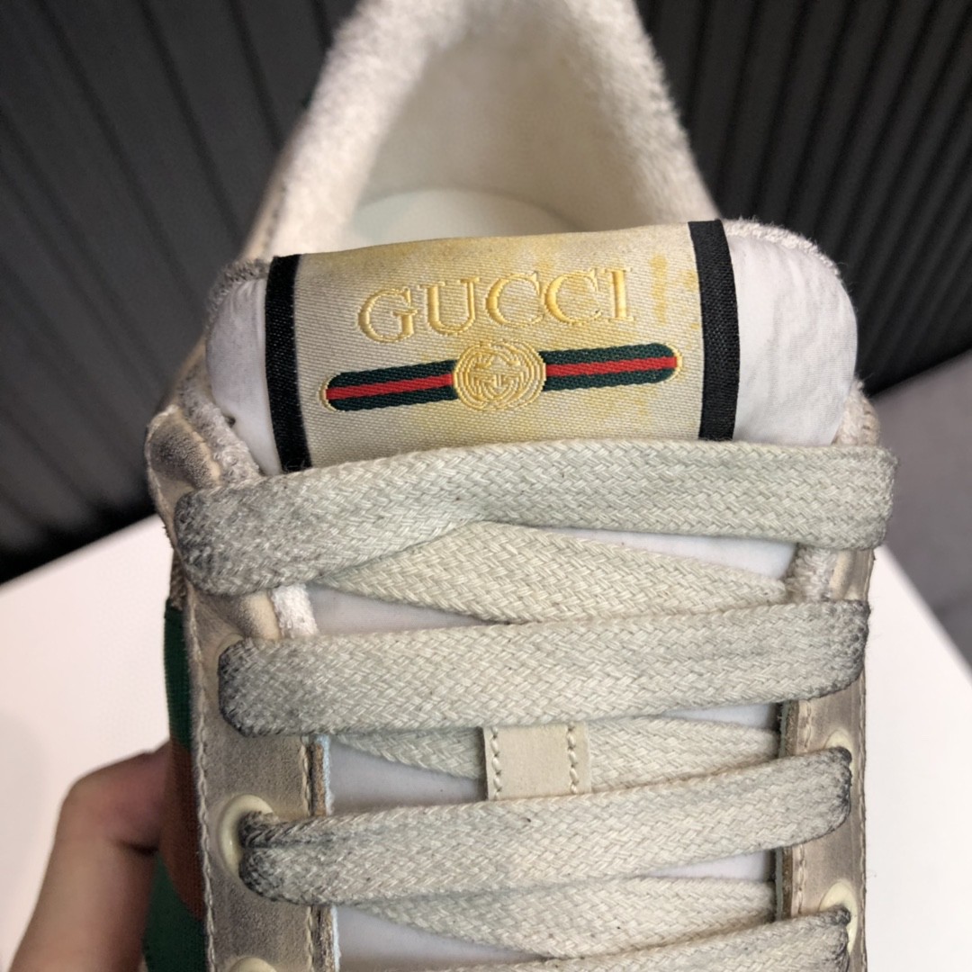 Gucci Women’s  GG Screener Distressed Green Orange For Women 570443 9Y920 9666